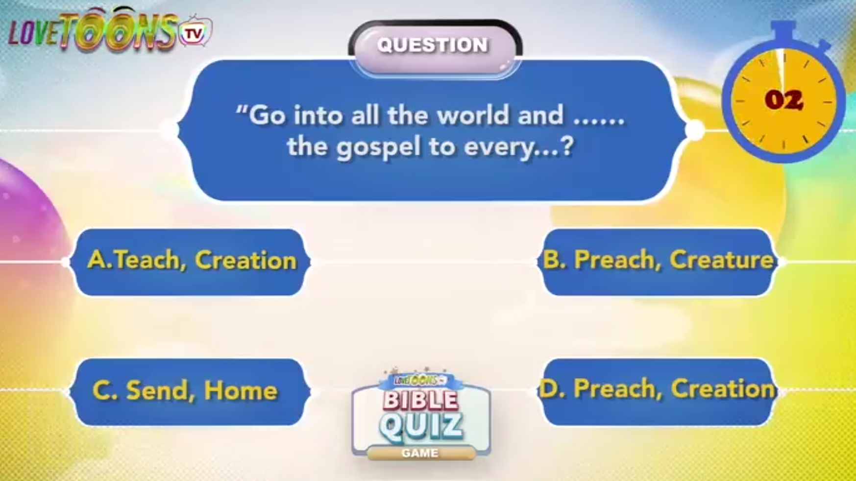 Episode 42 - BIBLE QUIZ | Lovetoons TV
